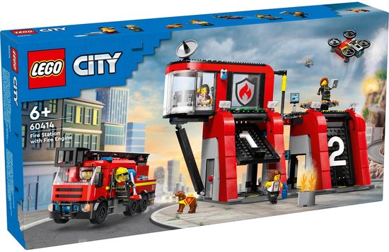 LEGO City Brandweerkazerne en brandweerauto - 60414