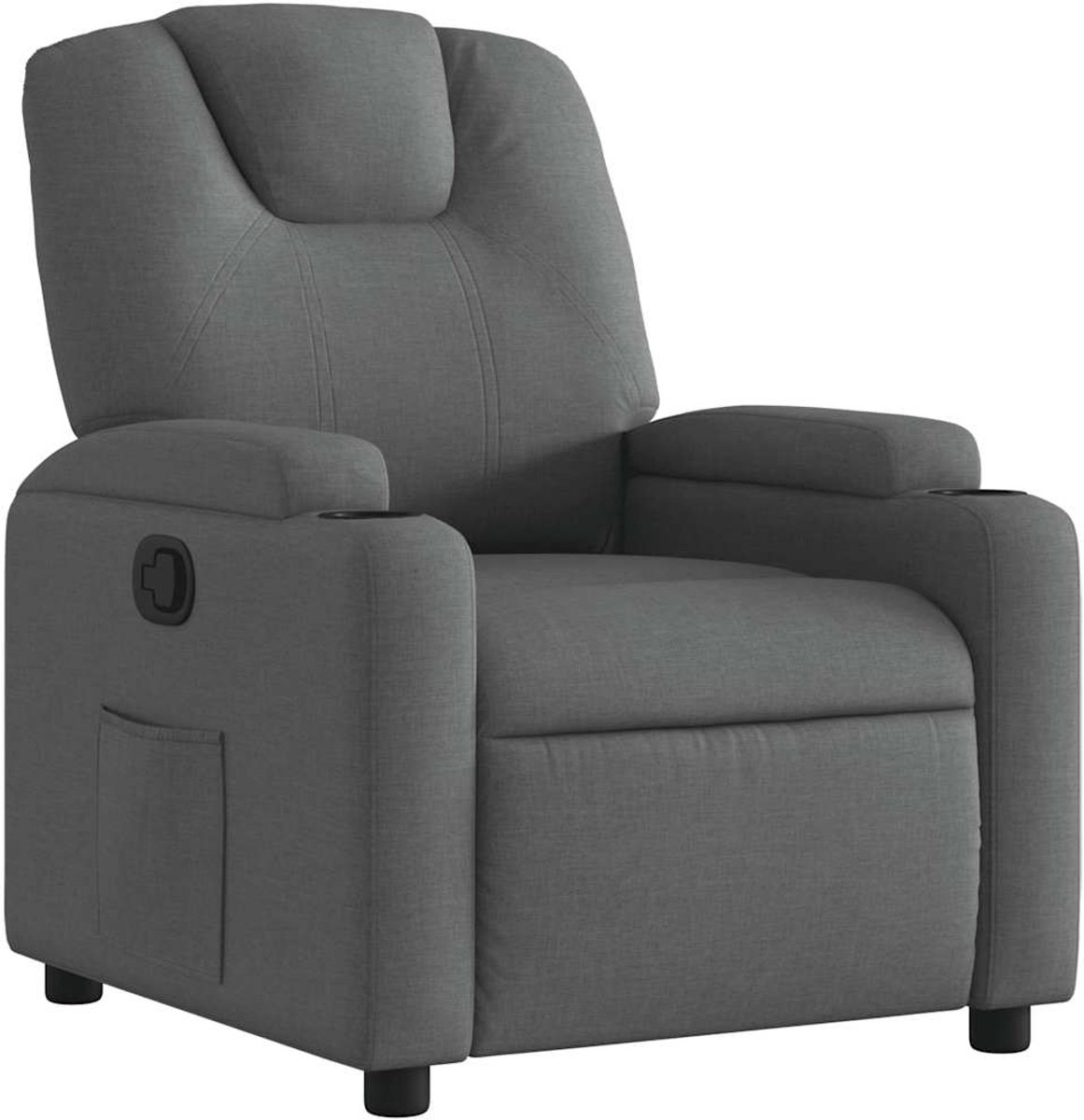 vidaXL Relaxfauteuil - Donkergrijze - Stof Donkergrijs