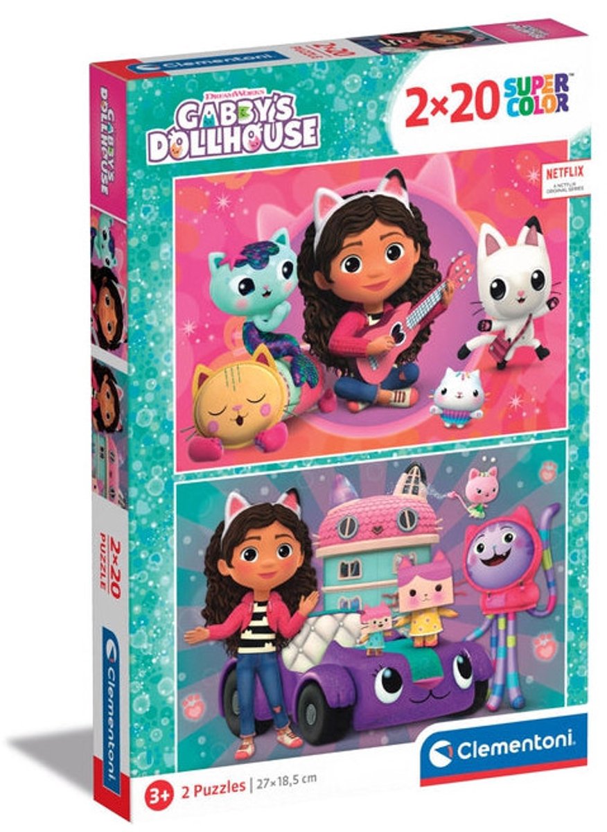 Clementoni - Puzzel - 2x60 Stukjes - Gabby's Dollhouse - Puzzels Voor Kinderen - Vanaf 4 Jaar — afbeelding 6