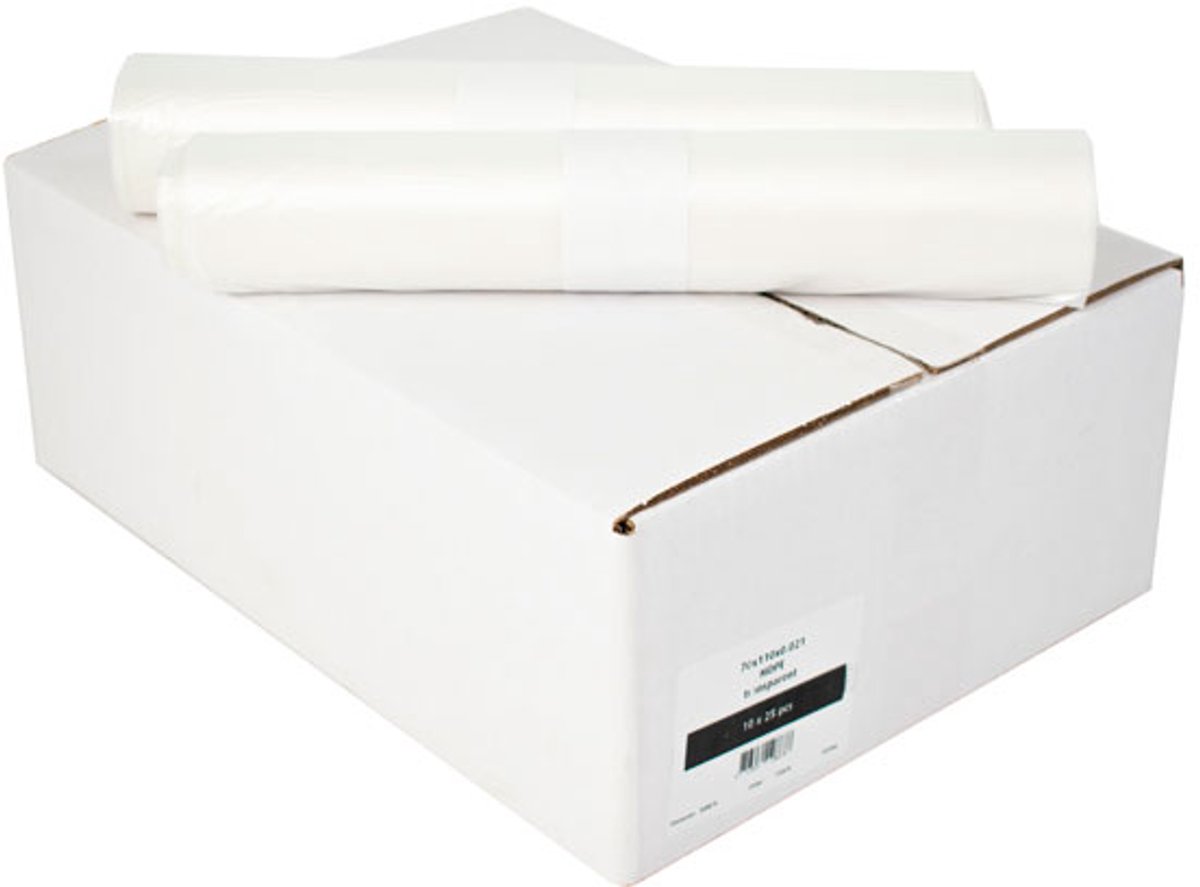 V-Part - Afvalzakken 70x110x0.016cm - Transparant - HDK - 10x25 stuks