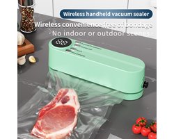 Home food sealer volautomatische sealmachine digitale screen screen keuken vacuum verpakkingsmachine, licht groen