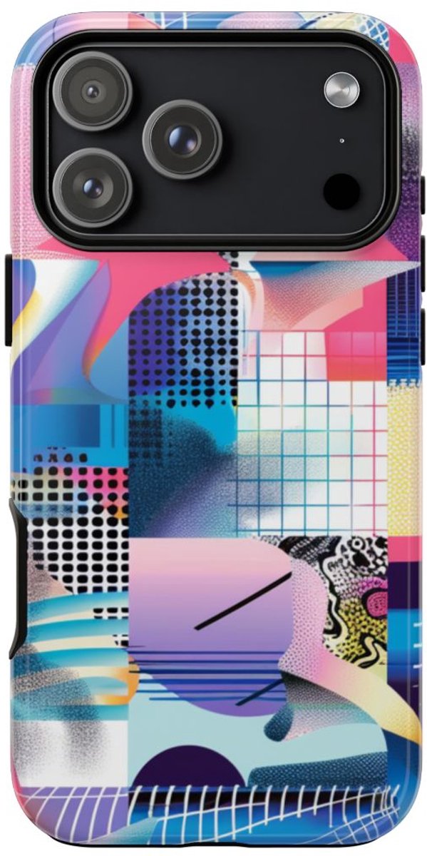 Kleurrijk Abstract Geometrisch Patroon – Telefoonhoesje Geschikt voor iPhone 17 Pro Max