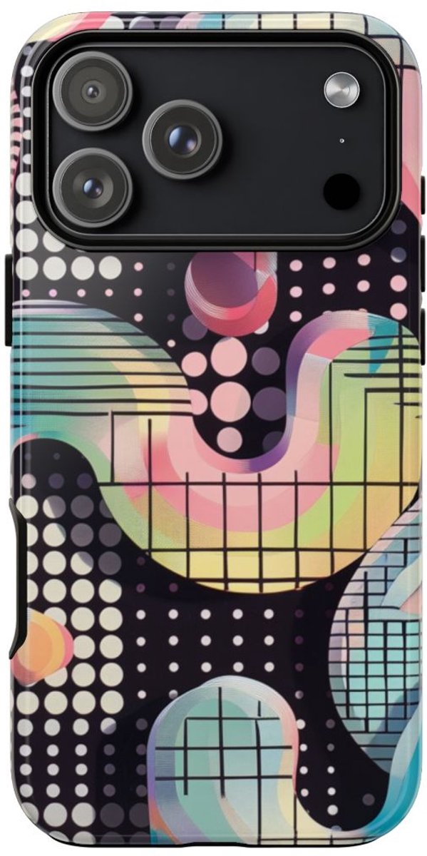 Kleurrijk Abstract Geometrisch Patroon – Telefoonhoesje Geschikt voor iPhone 17 Pro Max