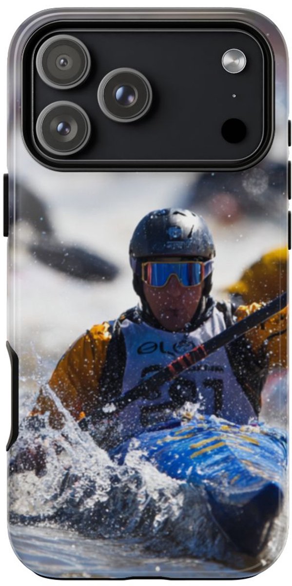 Kajakrace Actie Scène – Telefoonhoesje Geschikt voor iPhone 17 Pro Max