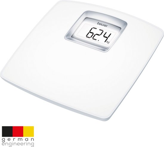 Beurer PS 25 Personenweegschaal – Digitaal - XXL – Groot verlicht LCD display – Tot 180 kg – Quick Start – Kunststof – Wit – 5 Jaar garantie