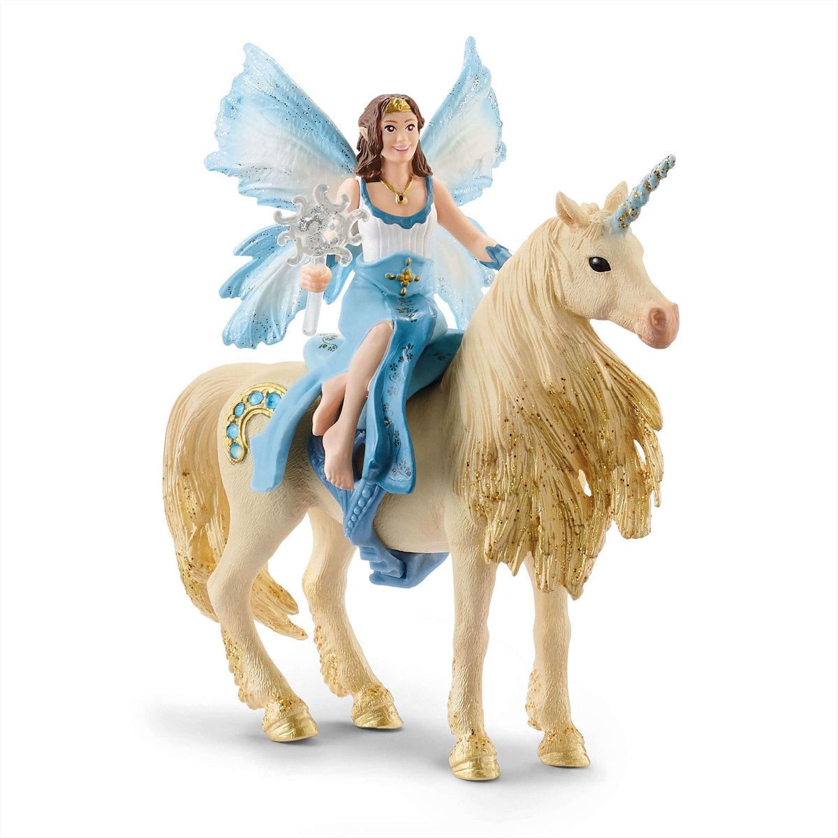schleich BAYALA - Eyelas buitenrit op gouden eenhoorn - Speelfiguur - Kinderspeelgoed voor Jongens en Meisjes - 5 tot 12 jaar - 42508 — afbeelding 9