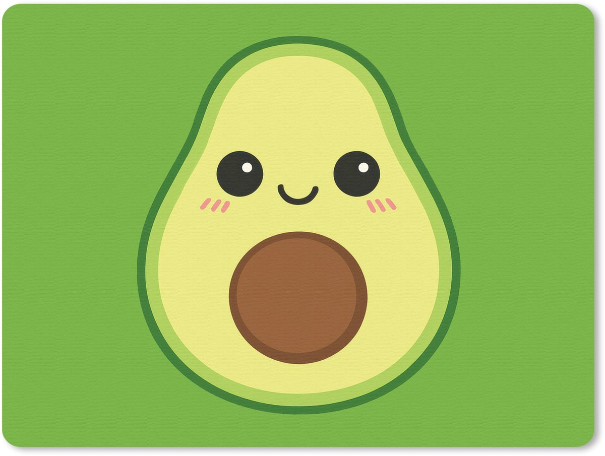 Muismat 23x19 cm - Mousepad Avocado - Groen - Speels - Muismatten