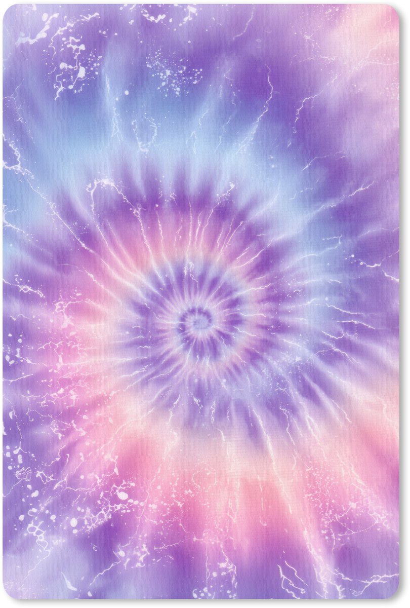 Muismat 18x27 cm - Mousepad Pasteltinten - Paars - Spiraal - Marmer print - Muismatten