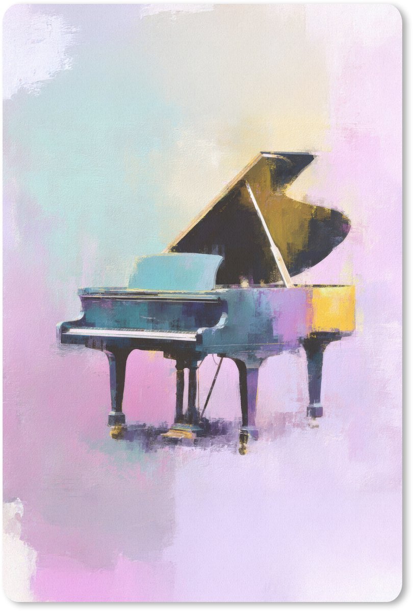 Muismat 18x27 cm - Mousepad Piano - Pastel - Elegant - Dromerig - Muismatten