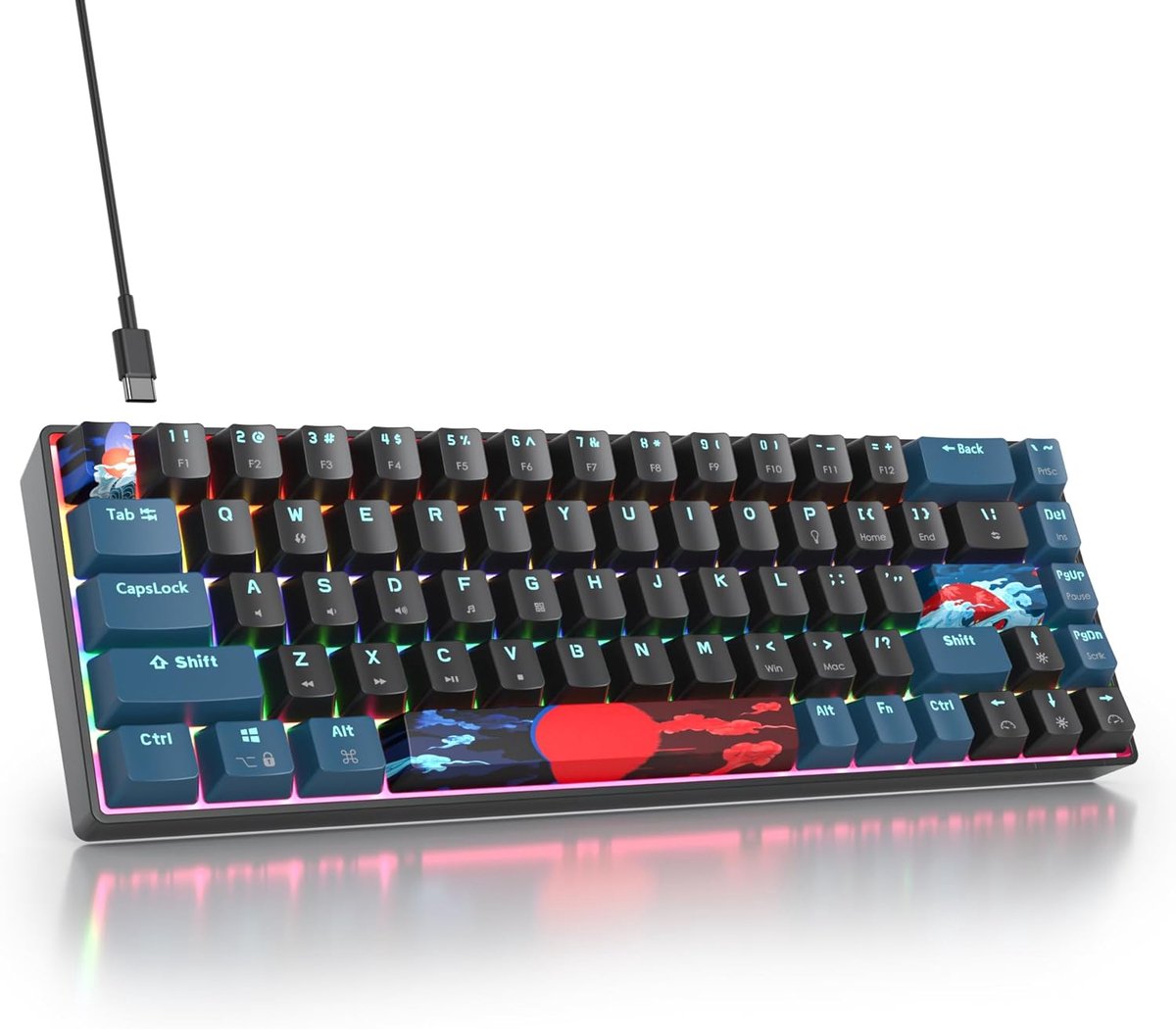 Compact Mechanisch Gaming Toetsenbord met RGB Achtergrondverlichting - 60% en 65% Indeling