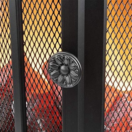 Cheminée électrique Verte - Chauffage électrique - 35 x 30 x 17 cm - Fonction minuterie