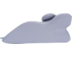 Allecto plus - Verstelbaar traagschuim kussen voor slapen en lezen - Grijs - Gezicht naar beneden kussen - Buikslaper met beenverhoging - Comfortabele positie-ondersteuning