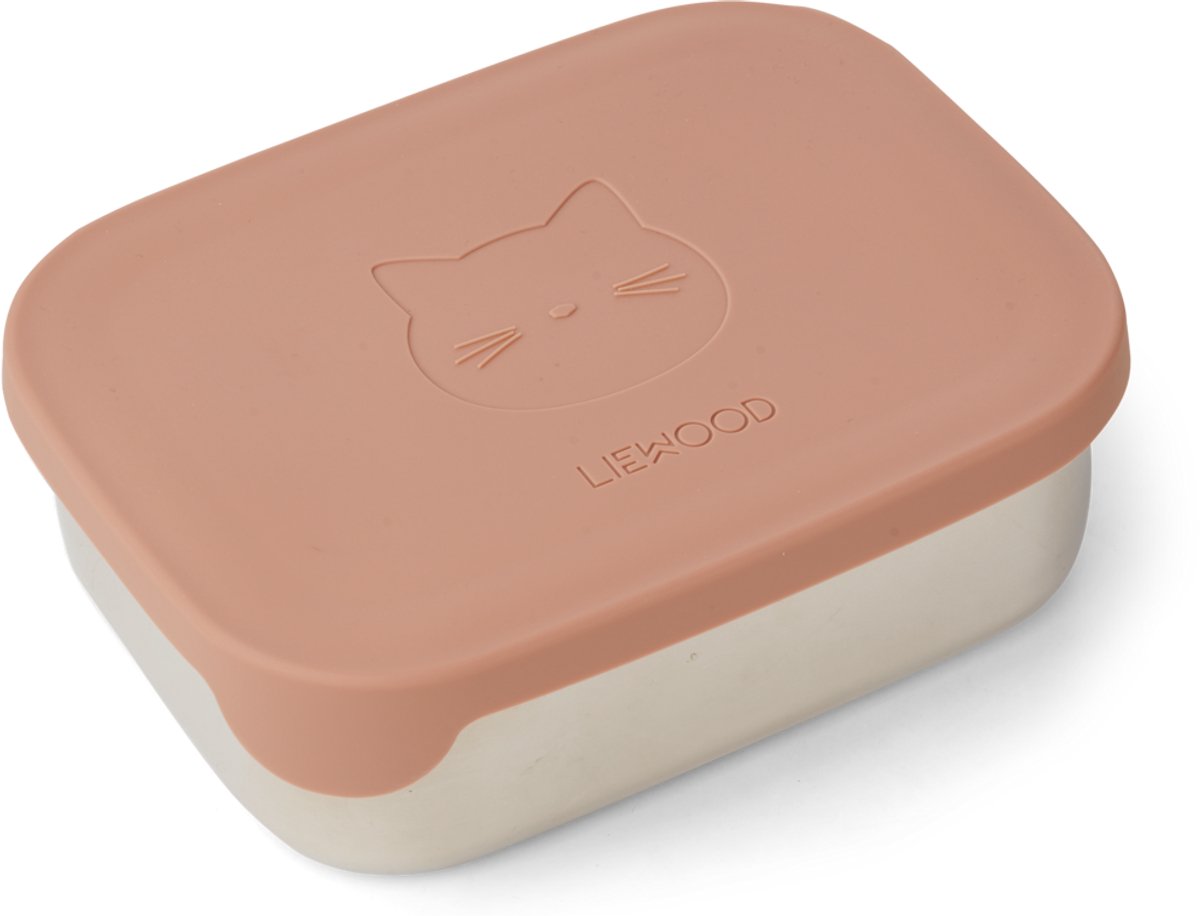 Liewood Arthur Lunchbox - 900ml - Cat dark rose