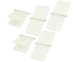 sourcing folder 5PCS Folding White Nylon Pin Hinges Parts 11x28mm for RC Airplane