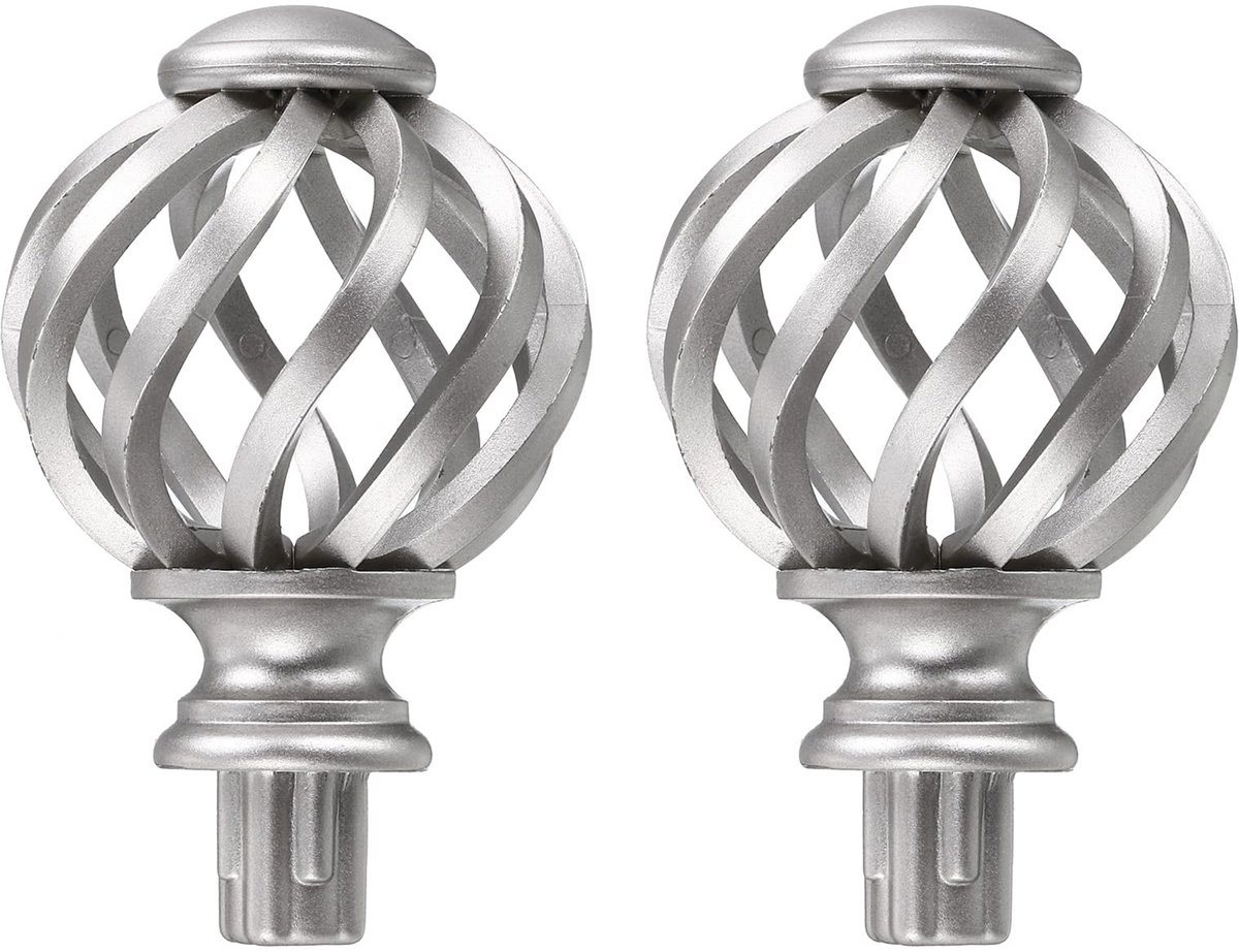 Gordijnstang eindstukken - 2 stuks kunststof voor 20 mm gordijnroedes