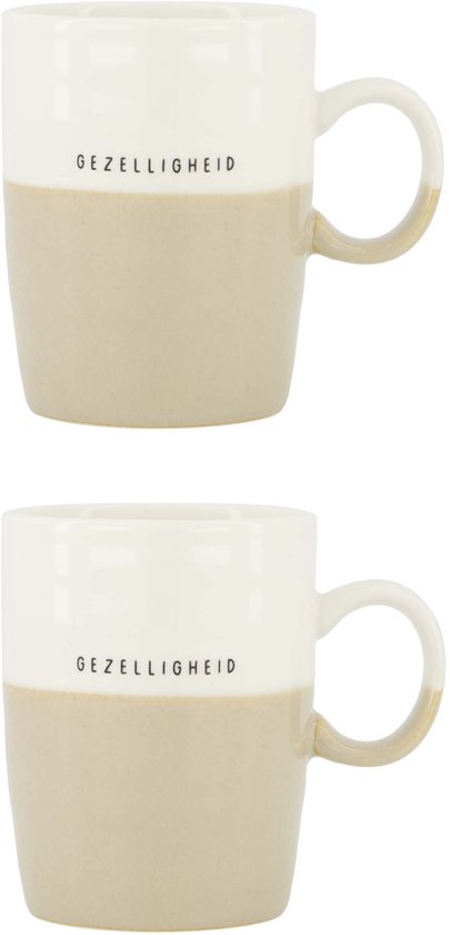 Zusss Set de 2 tasses à thé Coziness Wit
