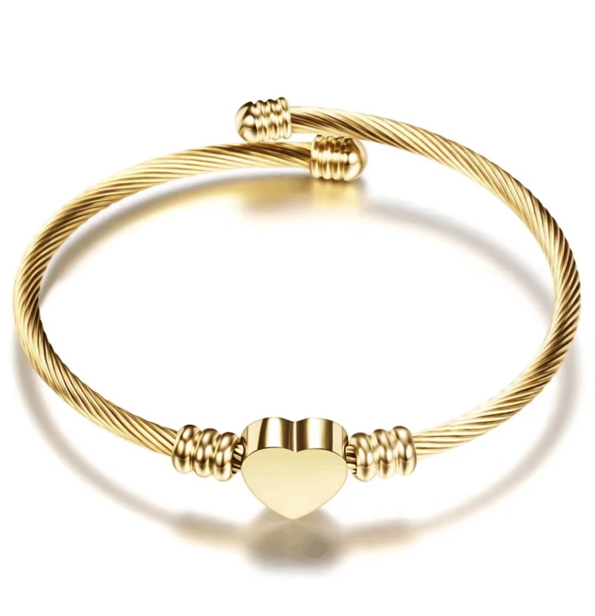 Actie4you® - Armband Dames - Hartje - Armband Verstelbaar - Armbandje Vrouw – Goudkleurig