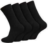 Chaussettes Thermo Calzera - 4 paires - Chaussettes d'hiver épaisses et chaudes - Femme et Homme - Chaussettes en coton - Zwart - Taille 43-46