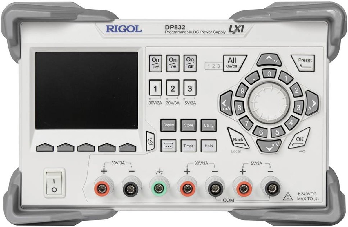 Rigol DP832 Labvoeding, regelbaar 0 - 30 V/DC 0 - 3 A 195 W Aantal uitgangen: 3 x