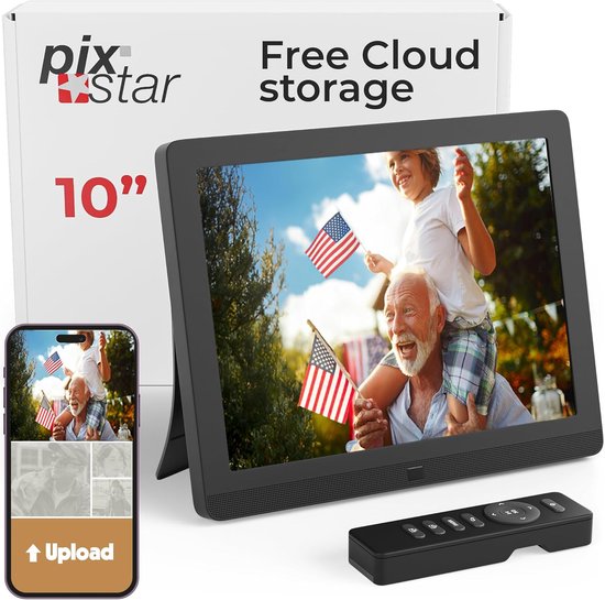 Strex Digitale Fotolijst Met WiFi - 10.1 Inch Touchscreen - Frameo Sof Via App