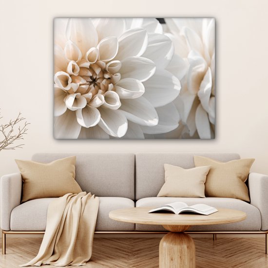 Tableau sur toile Fleurs - Wit - Nature - 120x90 cm - Décoration murale
