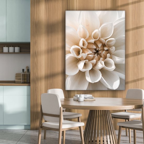 Tableau sur toile Fleurs - Wit - Nature - 90x120 cm - Décoration murale