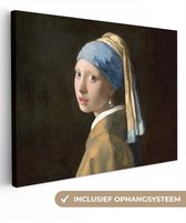 Peinture sur toile Fille à la perle - Peinture - Maîtres anciens - Vermeer - 40x30 cm - Art Décoration murale