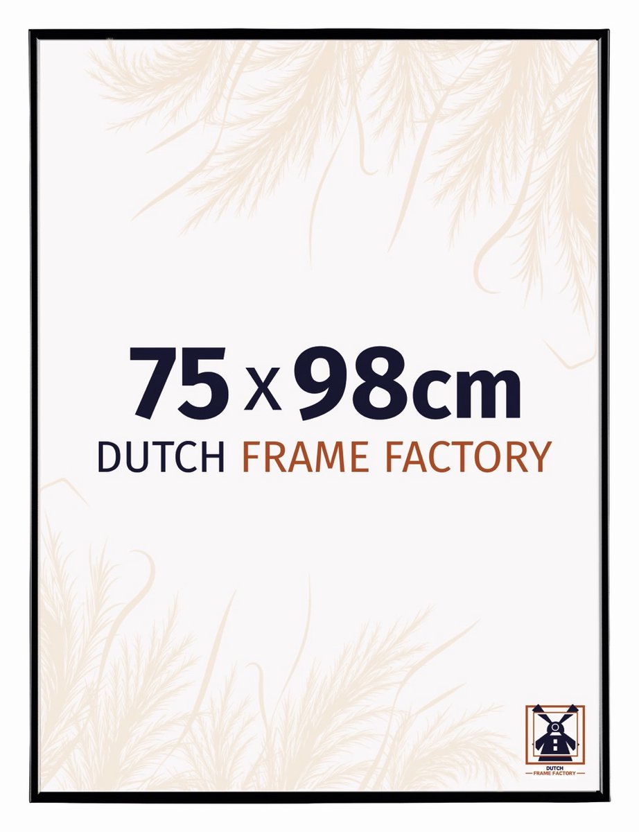 Dutch Frame Factory Fotolijst 75x98 cm - Kunststof - Zwart Hoogglans - Easy