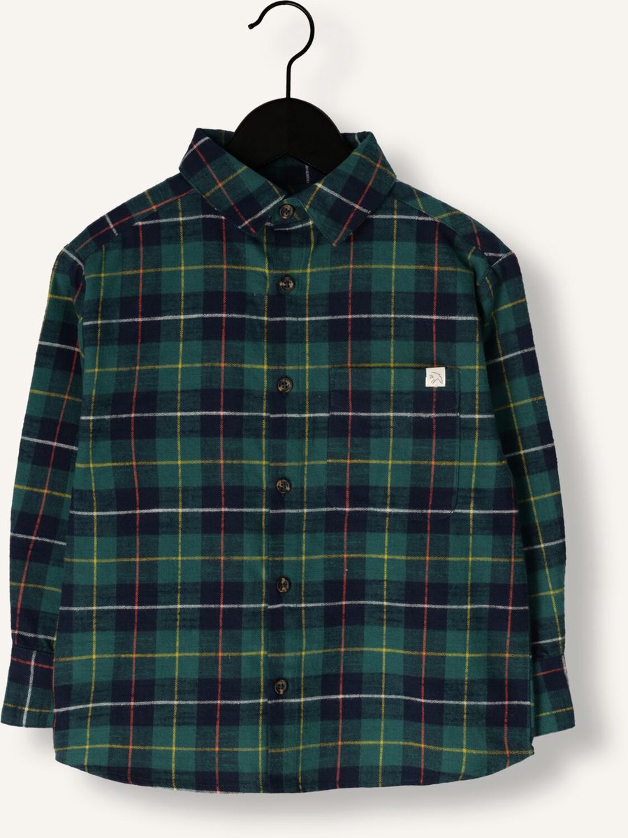 JENEST Scott Shirt - met lange mouwen - Jongens Donkergroen - Maat 110/116