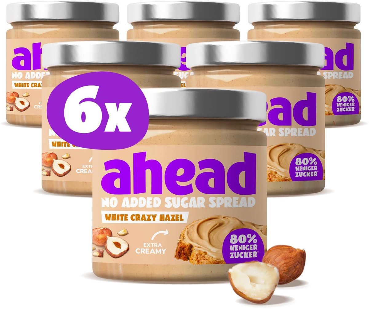 ahead Crazy Spreads – Suikerarme Notenpasta – Glutenvrij, Vegetarisch, Zonder Palmolie en Toegevoegde Suiker – Chocopasta & Pistache Pasta