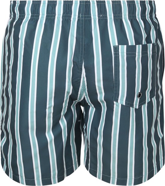 Short de bain rayé vert - Taille M - Short de bain homme - Séchage rapide