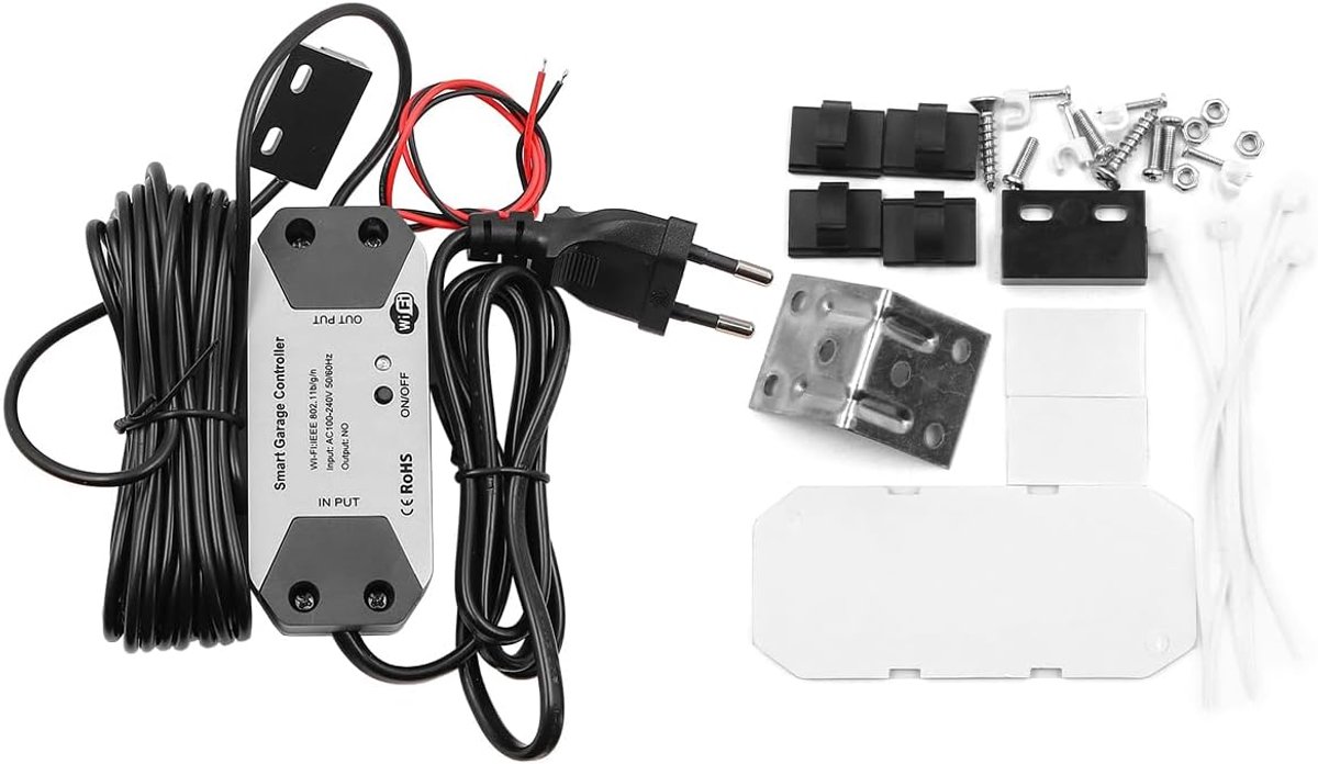 Slimme Wifi Garagedeuropener met Sensor en Stembediening voor Tuya Smart Life