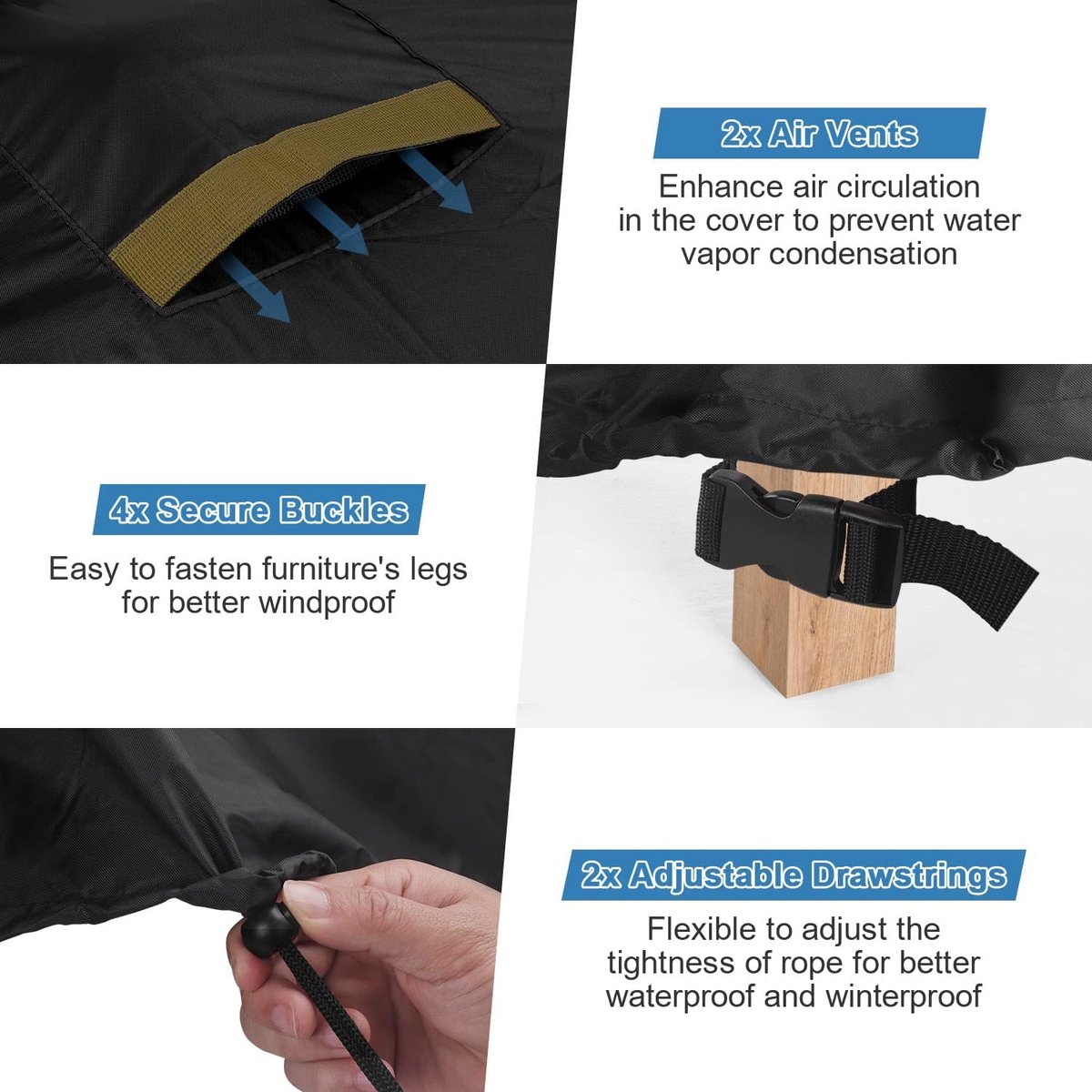 HEIMUNI Hoes voor Palletbank Waterdicht, Afdekzeil voor Tuinbank Beschermhoes voor Palletbank, Tuinbankhoes voor Palletbank Afdekhoes voor Palletbank Loungebankhoes Winddicht, 130 x 85 x 40 cm