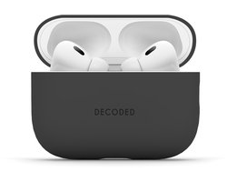 DECODED Siliconen AirPods Hoesje - Geschikt voor AirPods Pro 3 - Soft Touch Silicone - Ondersteund Draadloos Opladen - Valbescherming - Zwart