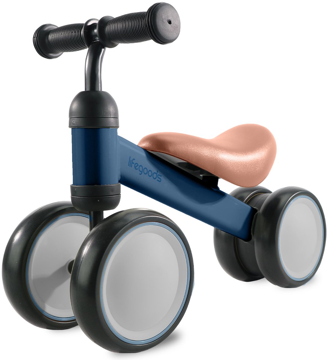 LifeGoods TurboToddler Loopfiets - Speelgoed Vanaf 1 jaar - Kinderstep - Marineblauw