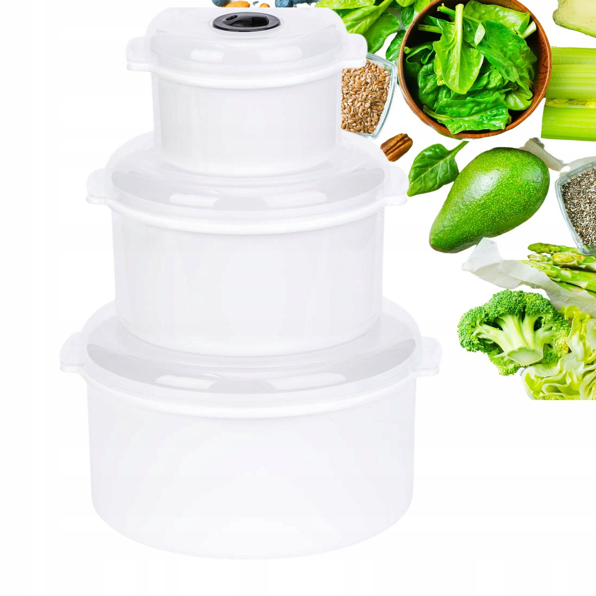 LIVARNO Home Magnetronveilige Voedselcontainers - 3 st