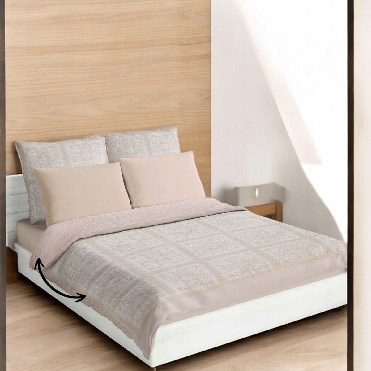 Pikowana sprei Platina 200x220 cm - Beige