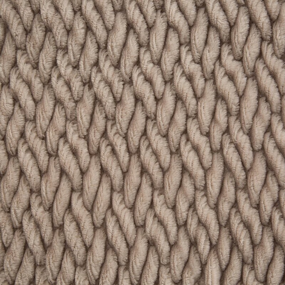 Stijlvolle Kayla Plaid 130x160 cm - Beige met geweven patroon