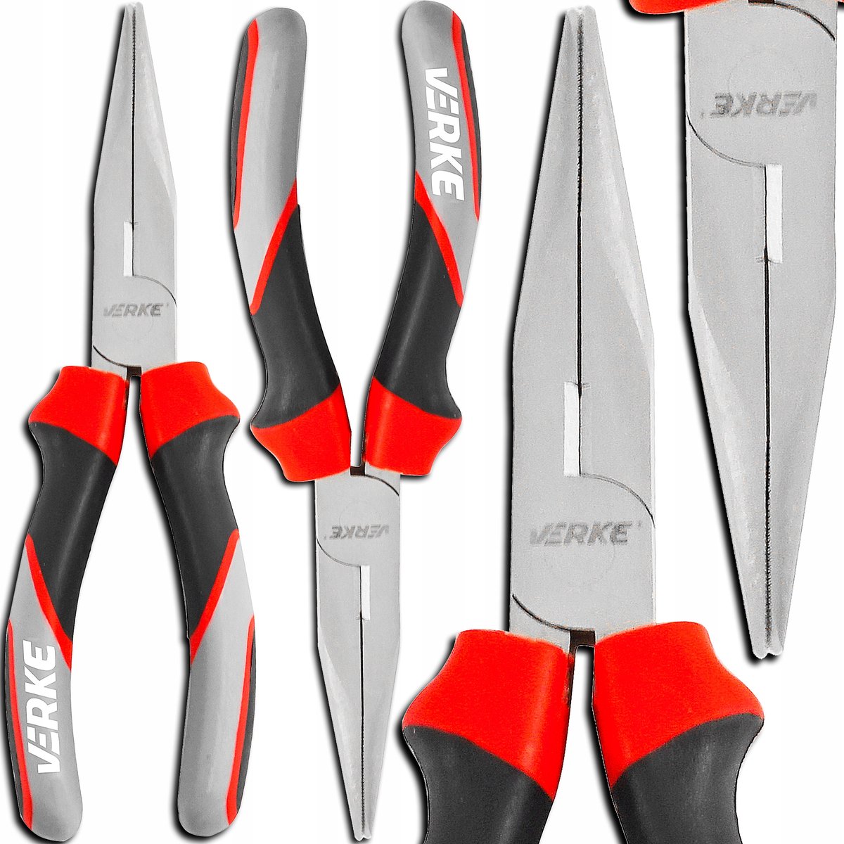 Verke verlengde platte tang 180 mm - sterk en nauwkeurig