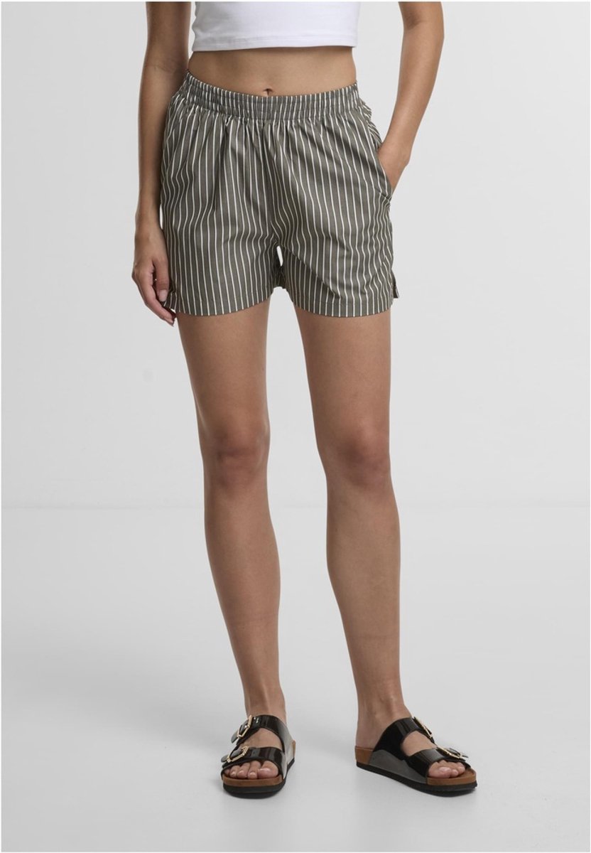 Urban Classics Striped Korte broek XL Olijfgroen