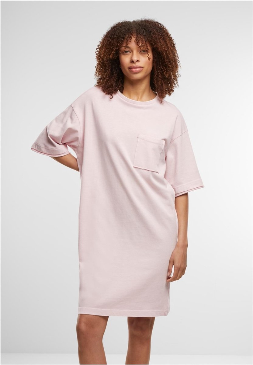 Urban Classics Washed Jersey TShirt Dress Korte jurk M Roze