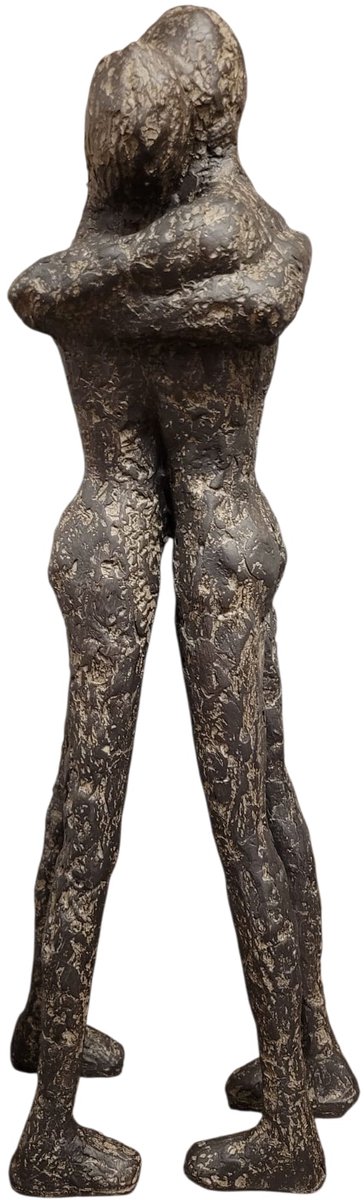 sculptuur de omhelzing brons look - polyresin- 10x19x51 cm