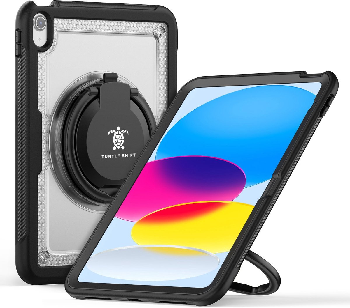 Turtle Shift Hoes - Geschikt voor iPad 11 (A16) en iPad 10 - Hoes met screen protector - Uitklapbare standaard - 10.9 inch - Transparant