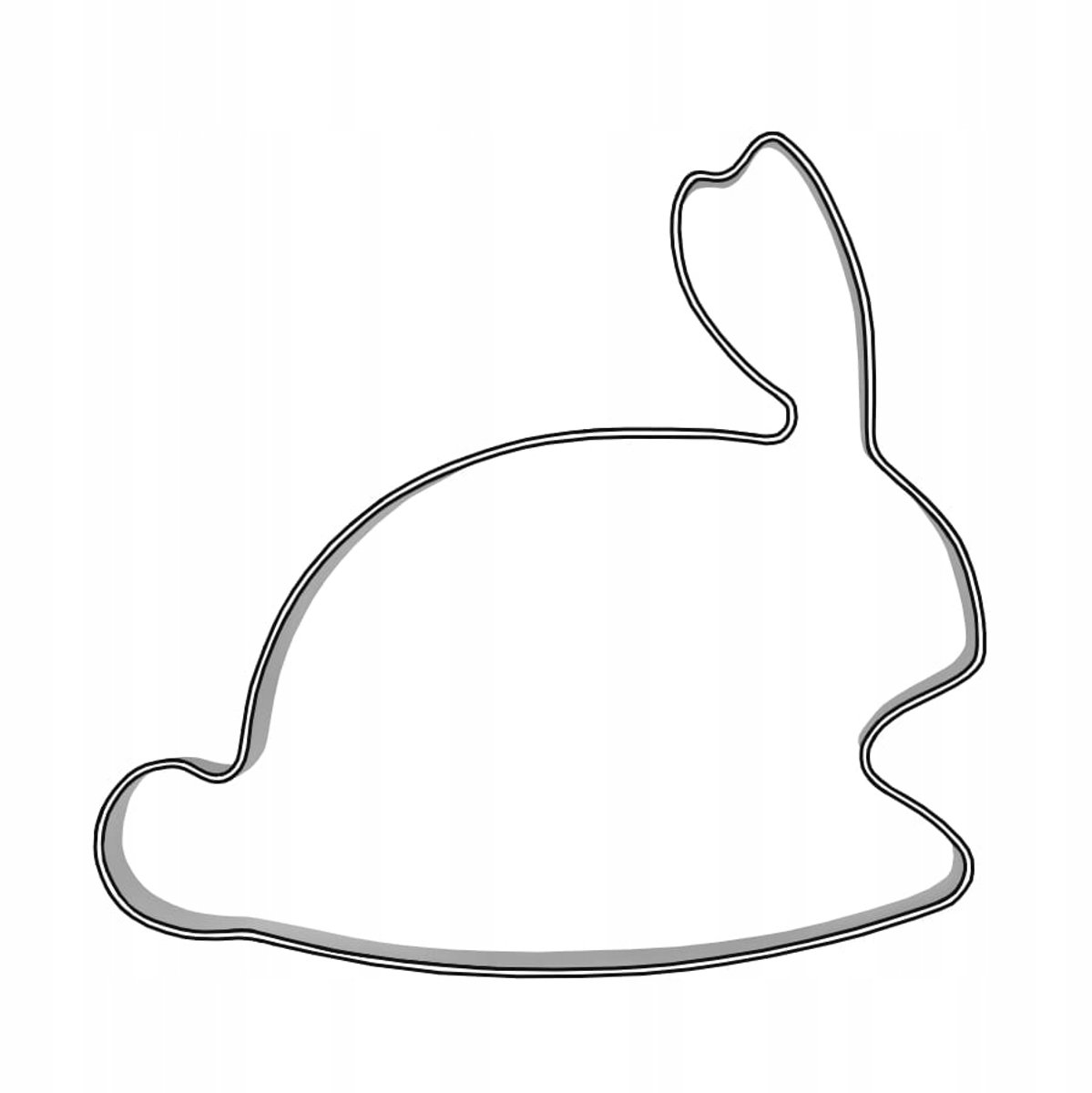 Koekjesvorm Zittende Konijn - 6.5 cm - Metaal - Paasdecoratie
