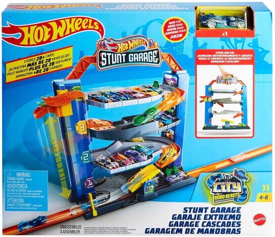Fisher-Price Little People Peuterspeelgoed, Leerzame Garage met Lichtjes, speelset met auto