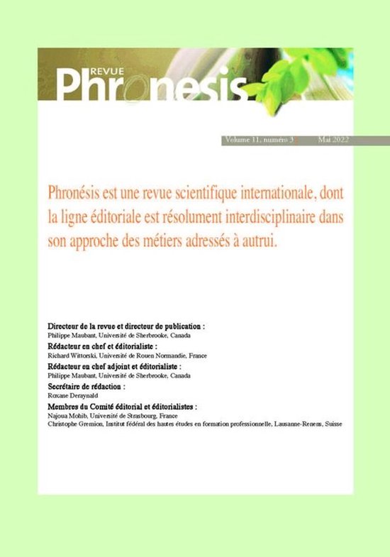 Revue Phronesis - Phronesis. Vol. 11, numéro 3 2022. Les fo ... - cover