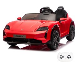Voiture Électrique pour Enfants 24V - Porsche Taycan Turbo S - 2 places - 2 à 6 ans - Rouge