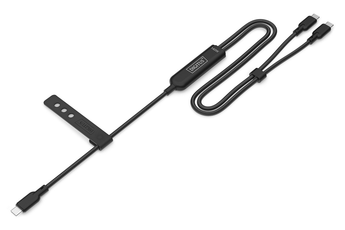 Image of Digitus AK-300170-018-S USB-C-kabel USB 2.0 USB-C, USB-C stekker 180 cm Zwart