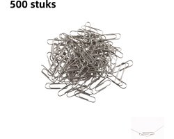 500 vernikkelde paperclips - paperclips - geschikt voor mappen, archiefopslag, briefpapier, kantoorbenodigdheden - 28 mm gegalvaniseerde paperclips - zilver