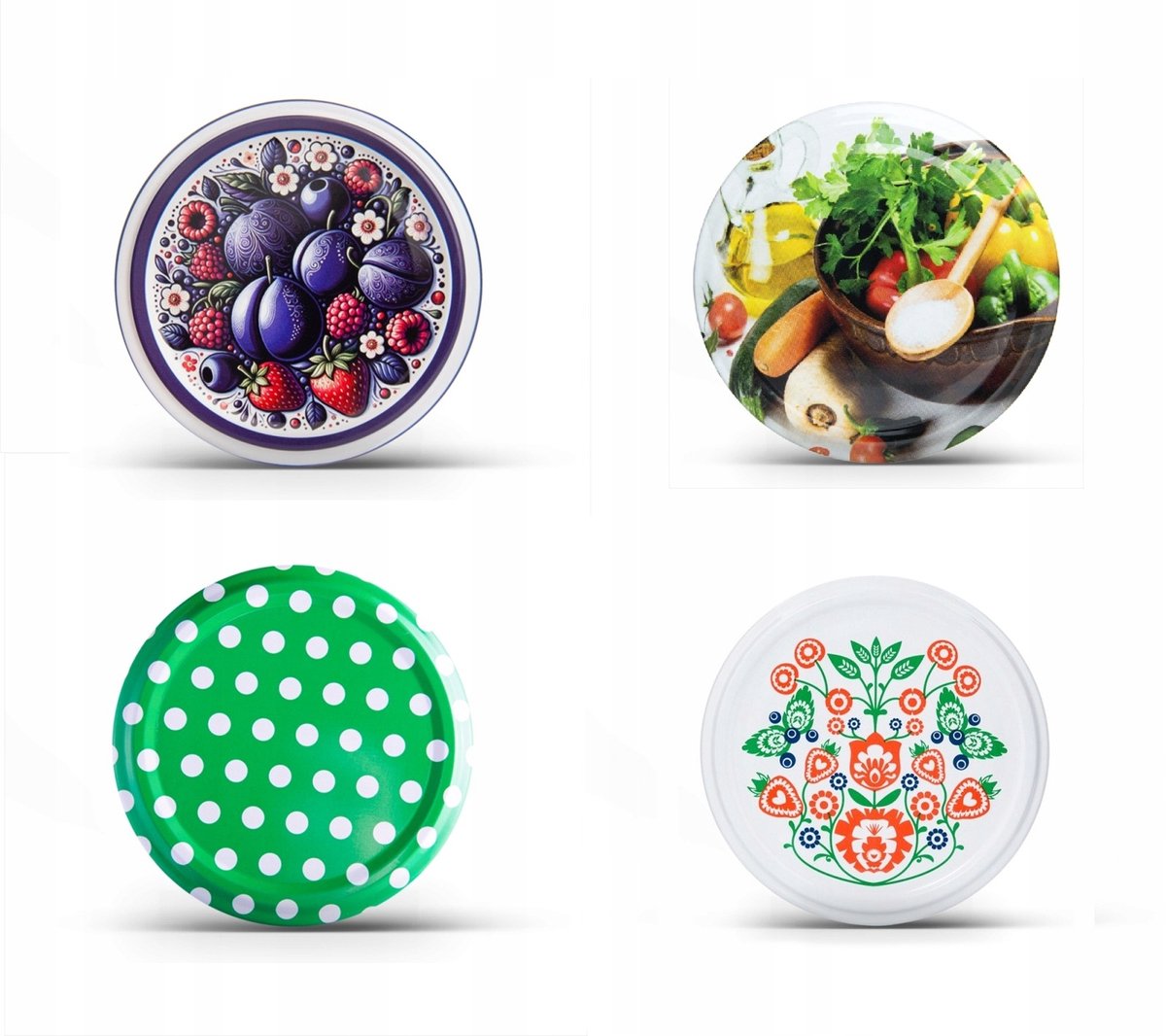 10x Deksel 66mm voor Potten - Kleine Sluitringen met Diverse Patronen